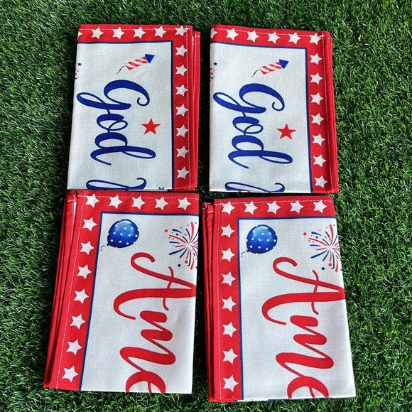 GOD BLESS AMERICA Placemats x4 - Picture 5 of 5